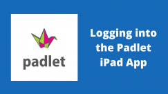 Logging into the Padlet app